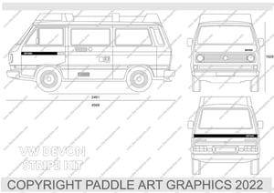 Image of VW T25/T3 DEVON CAMPER STRIPE KIT