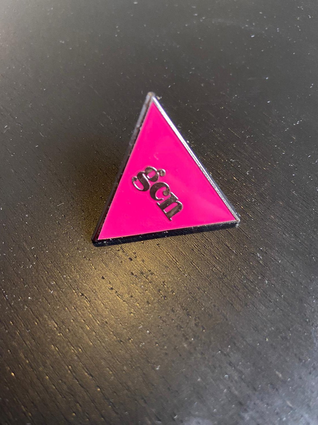 **WAS €8, NOW ONLY €5** PINK TRIANGLE Enamel pin | GCN shop