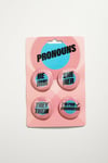 I'M PRO PRONOUNS 4 Badge pack (Pink & Blue)