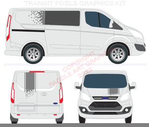 Image of FORD TRANSIT CUSTOM PIXEL GRAPHICS KIT