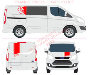 Image of FORD TRANSIT CUSTOM PIXEL GRAPHICS KIT