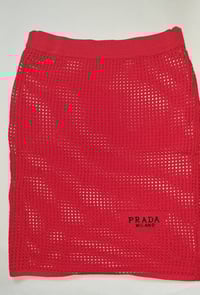 Image 3 of Red Milano net 2 piece set