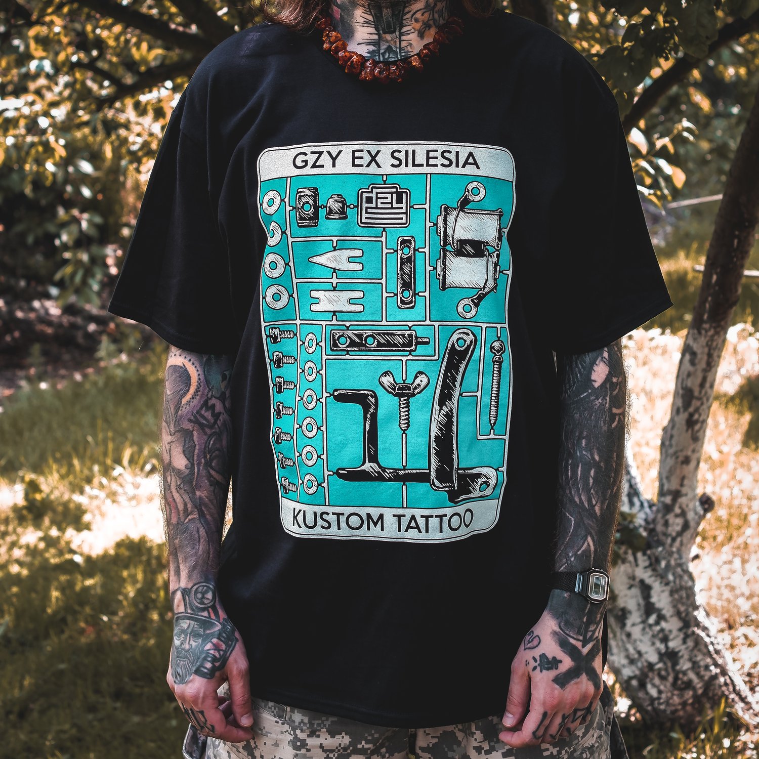 Gzy Ex Silesia - Tattoo Machine Turquoise T shirt