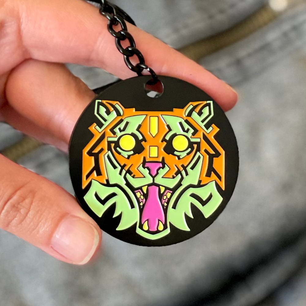 Tiger Face Keychains 