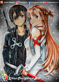 Image 1 of Kirito und Asuna Poster / Print