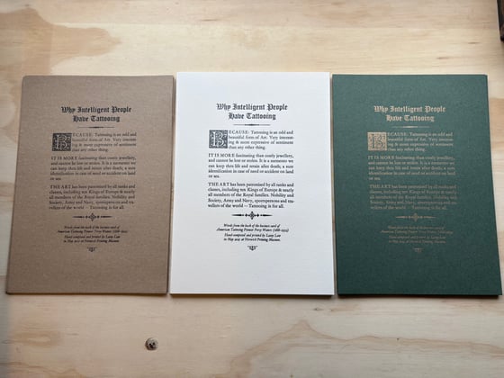 Image of ‘Why Intelligent People…’ Letterpress print A4