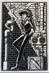 Spike Spiegel Block Print