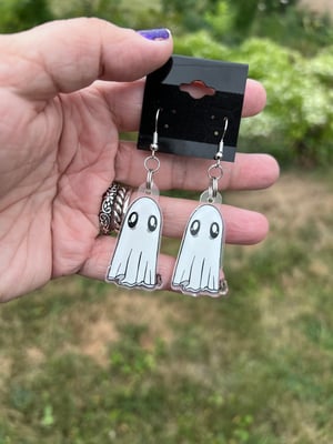 Ghost acrylic earrings