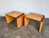 Pair of Burl Waterfall End Tables by Henredon