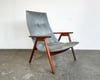 Blue 'Eggshell' Lounge Chair by Allan Gould for Thayer Coggin