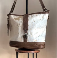 Image 3 of NWT Shiny Leather Bag