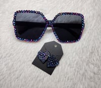 Purple Iridescent Bling Sunglasses 