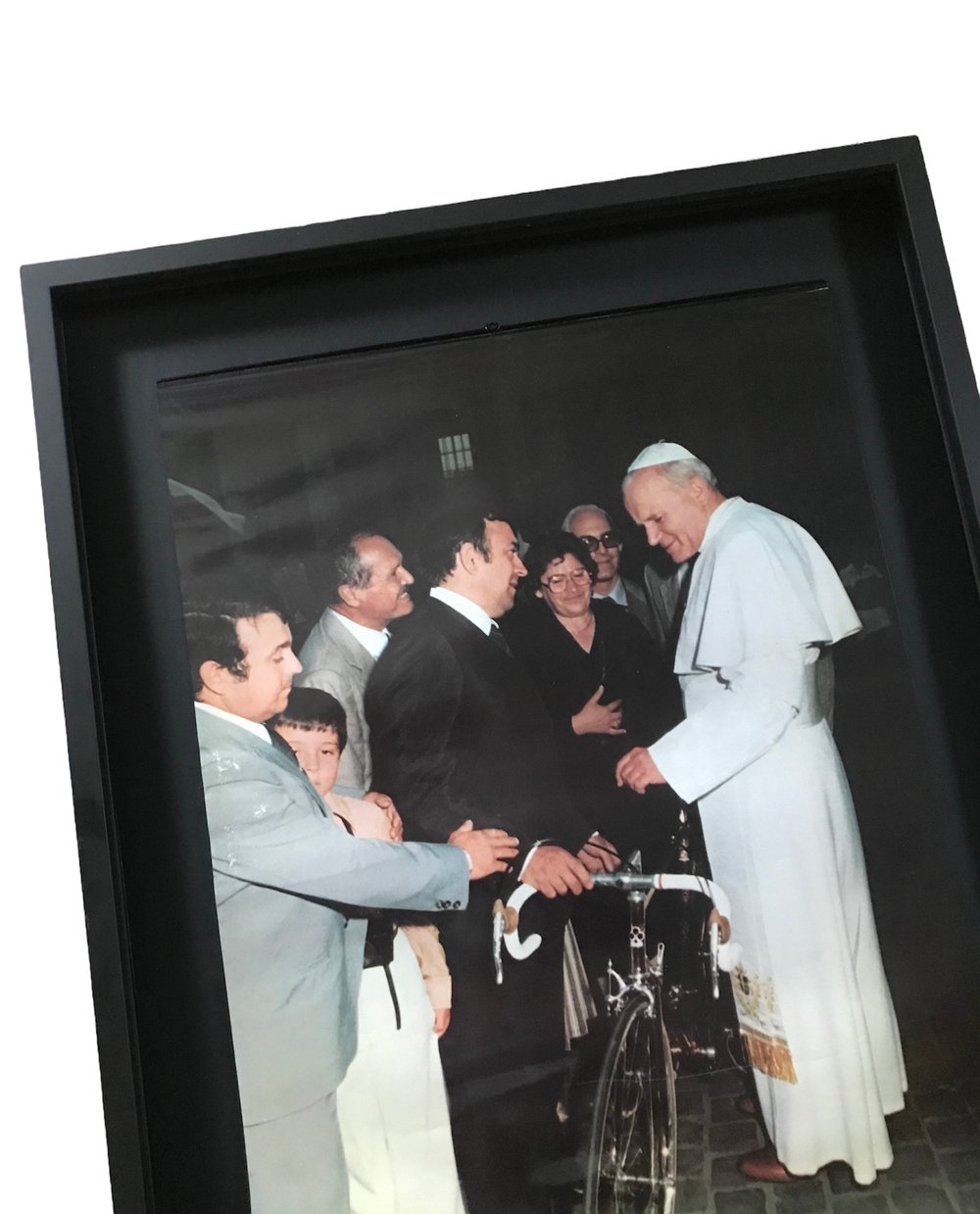 Original display poster Colnago Oro with Pope John Paul II 