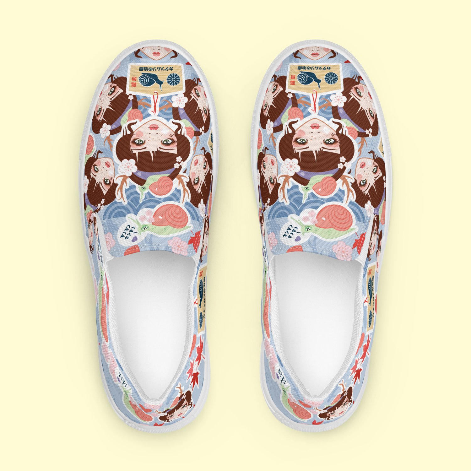 Image of Moriko and Rinji by Katsola Women’s slip-on canvas shoes