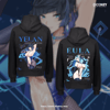 Genshin Eula & Yelan Transparent Bunny Apparels (See Through Ver. ) (T-Shirt & Hoodie)