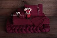 Christmas Newborn photo set claret