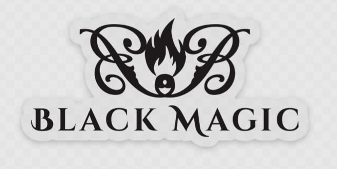 Image of Black Magic Clear Logo Stickers