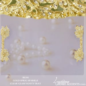 Image of  Bliss Sprig Sparkle Gold Serving Tray
