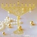Image of Bliss Sprig Gold and Crystal Menorah