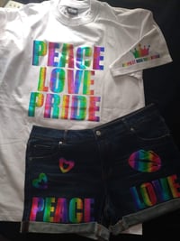 Image 1 of PEACE LOVE PRIDE 2 PIECE SET 