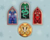 Stained Glass Windows Pins Set