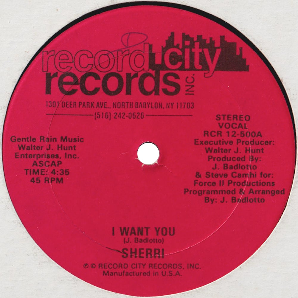 Sherri - I Want You (Record City Records, Inc. – RCR 12-500 - US)