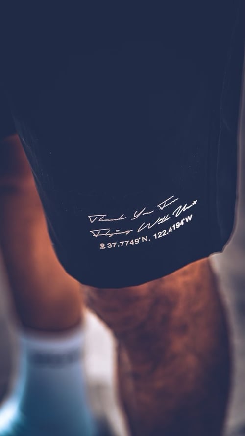 Image of FlyTimez "Coordinates" Shortz w/ Water Activated Shadow Print (Black)