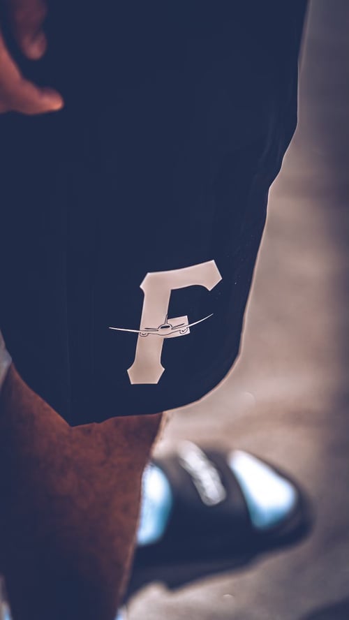 Image of FlyTimez "Coordinates" Shortz w/ Water Activated Shadow Print (Black)