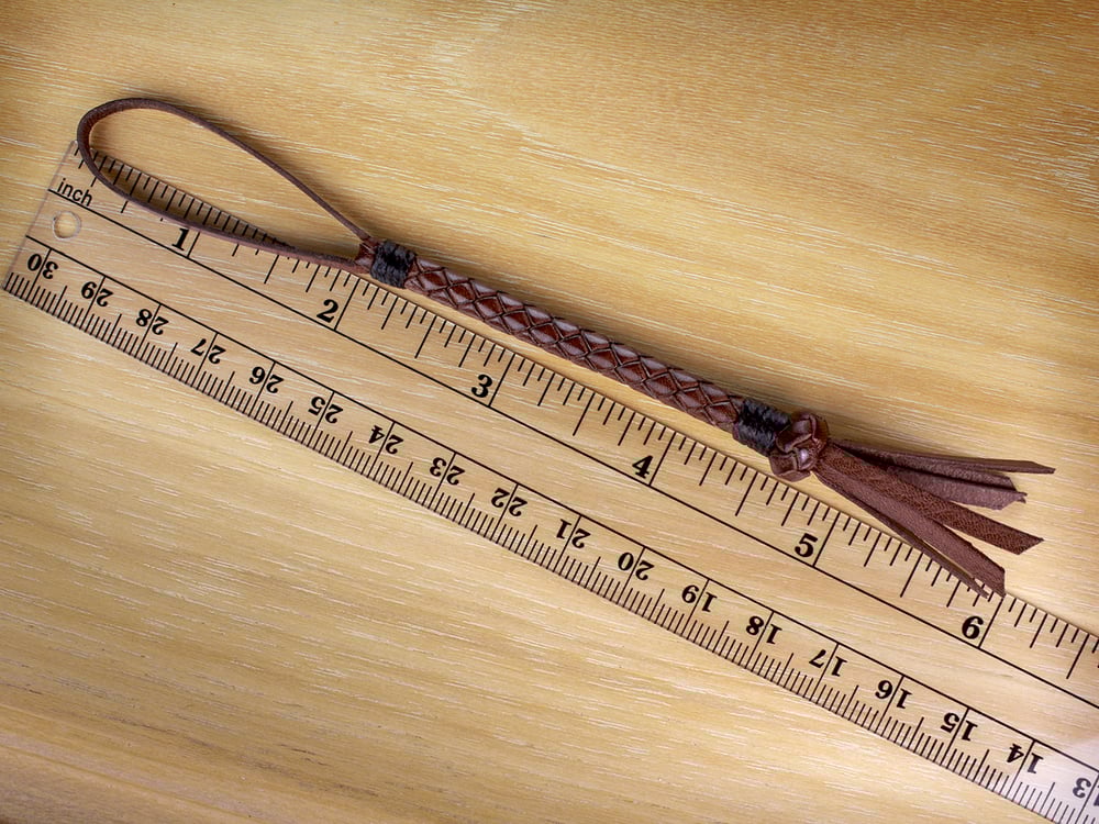 2" Loop - Braided Leather Lanyard with Tails