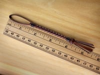 Image 3 of 1-1/2" Loop - Braided Leather Lanyard with Tails