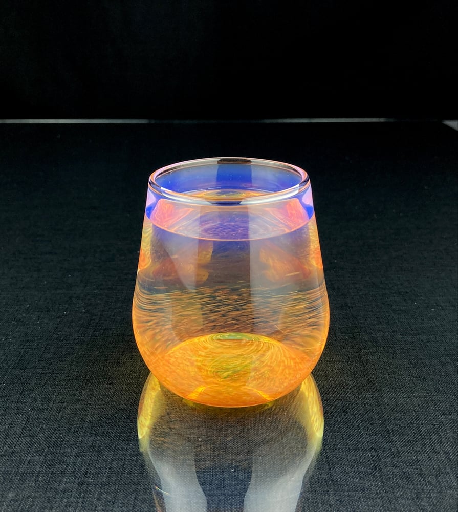 Image of Frit Tumbler Half Pour - Butterscotch no.1  