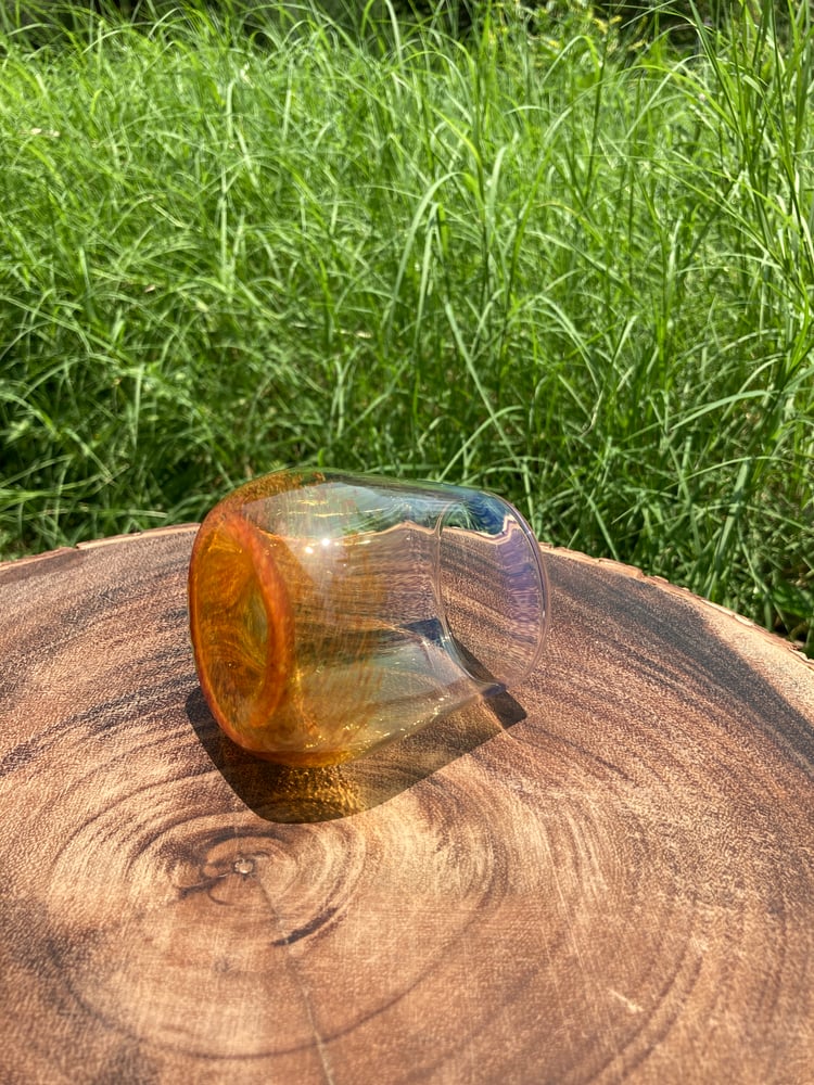 Image of Frit Tumbler Half Pour - Butterscotch no.1  