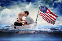 Image 1 of Patriotic Boat Creation