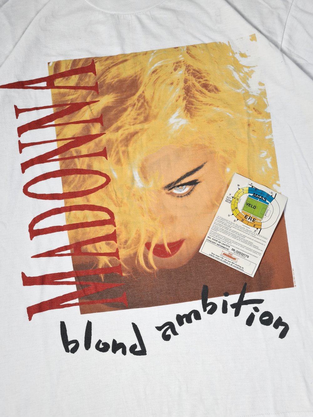 Madonna 1990 'Blond Ambition' White T-Shirt