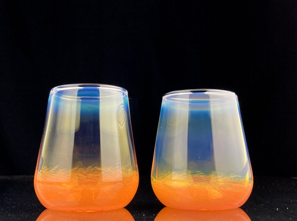 Image of Frit Tumbler Half Pour - Caramel set no. 1 