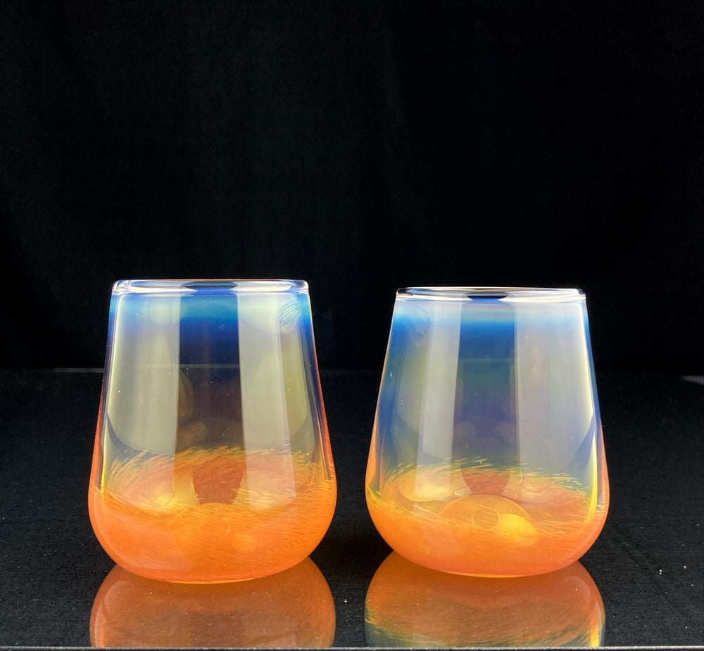Image of Frit Tumbler Half Pour - Caramel set no. 1 