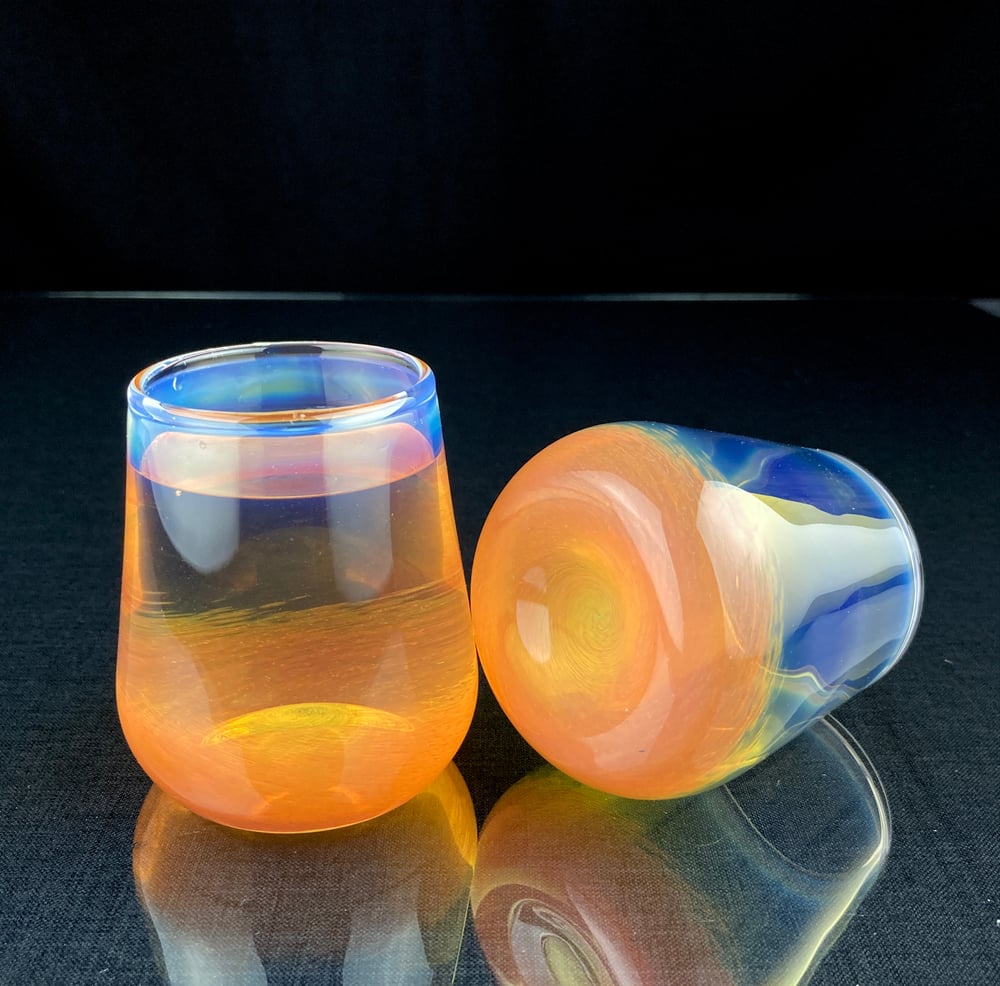 Image of Frit Tumbler Half Pour - Caramel set no. 1 