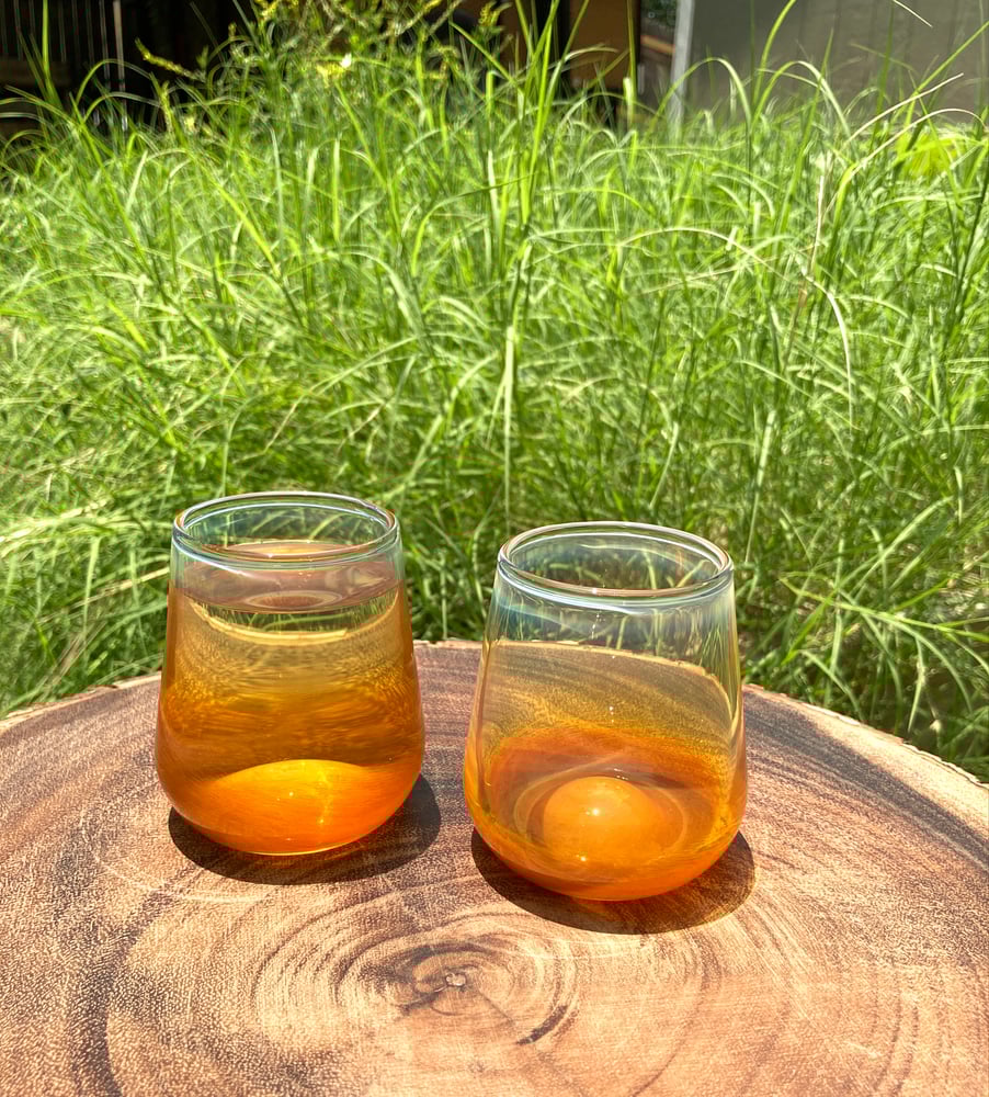 Image of Frit Tumbler Half Pour - Caramel set no. 1 