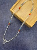 Image 3 of At Peace & Centered Necklace with Clear Quartz & Howlite