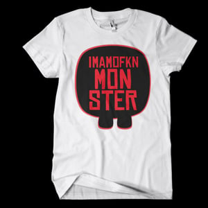 Image of Black and Red IMAMOFKN Monster Shirt