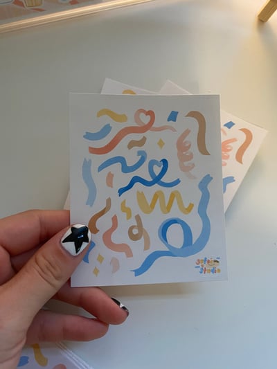 Image of confetti sticker sheet