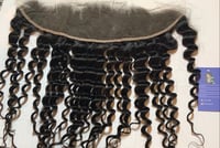 Image 4 of 100% Human Hair Virgin Brazilian 4x4 HD/ 5x5 / 13x4 Frontal Closure Deep Wave