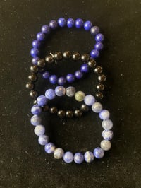 Lapis Lazuli Jade, Black Onyx, Sodalite Bracelet Set