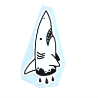 Image 2 of SHARK HALF STICKER