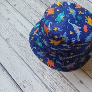 Image of Reversible Bucket Hat- Robots and Dinos