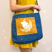 Image 1 of moon bun tote (long strap) 