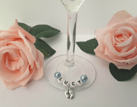 Personalised baby shower wine glass charm, Personalised new baby glass charm, Wine glass charm gift