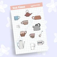 [ tea time sticker sheet ]