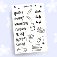 [ workday planner stickers sheet ]