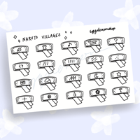 [ naruto villages headbands sticker sheet ]